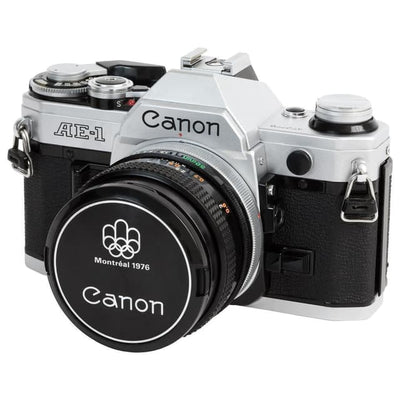 Canon AE-1 SLR - Zwart/Grijs + Canon FD 50mm f/1.8 lens