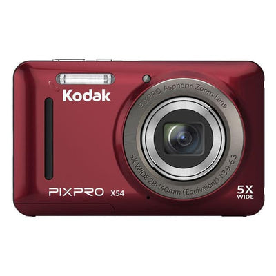 PIXPRO X54 Appareil Photo Compact - Rouge + Kodak PIXPRO Zoom Asphérique 28-140 mm f/3.9-6.3