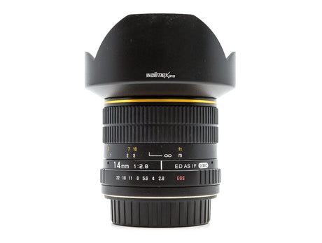Walimex Pro 14mm f/2.8 ED AS IF UMC - Canon EF-vatting