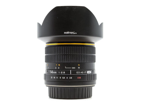 Walimex Pro 14mm f/2.8 ED AS IF UMC - Geschikt voor Canon EF