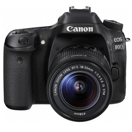 EOS 80D Spiegelreflex - Zwart + Canon EF-S 18-55mm f/3.5-5.6 IS STM