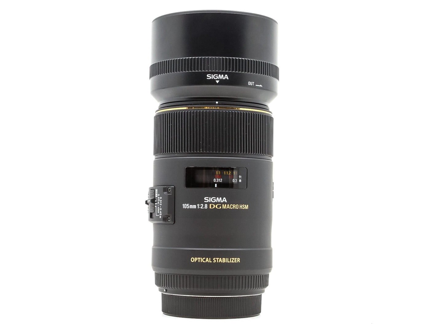 Sigma 105mm f/2.8 EX DG Macro OS HSM - Canon EF-vatting · hoofdafbeelding