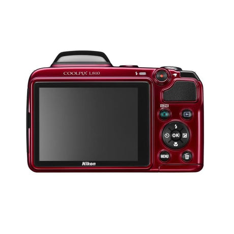 Appareil Photo Bridge CoolPix L810 - Rouge + Nikon Nikkor 26x Zoom Optique Grand Angle ED VR 4.0-104mm f/3.1-5.9