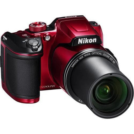 Appareil Photo Bridge Coolpix B500 - Rouge + Nikon Nikkor 40X Zoom Optique Grand Angle ED VR 22,5–900mm f/3–6,5