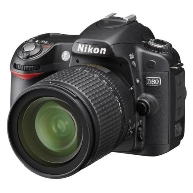 D80 SLR - Zwart + Nikon AF-S DX Nikkor 18-70mm f/3.5-4.5G ED-IF f/3.5-4.5 · hoofdafbeelding