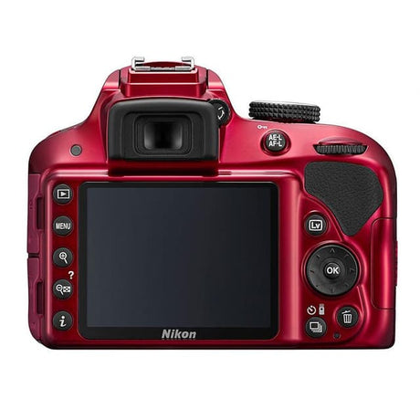 Réflex D3300 - Rouge + Nikon AF-S DX Nikkor 18-55mm f/3.5-5.6 G VR f/3.5-5.6