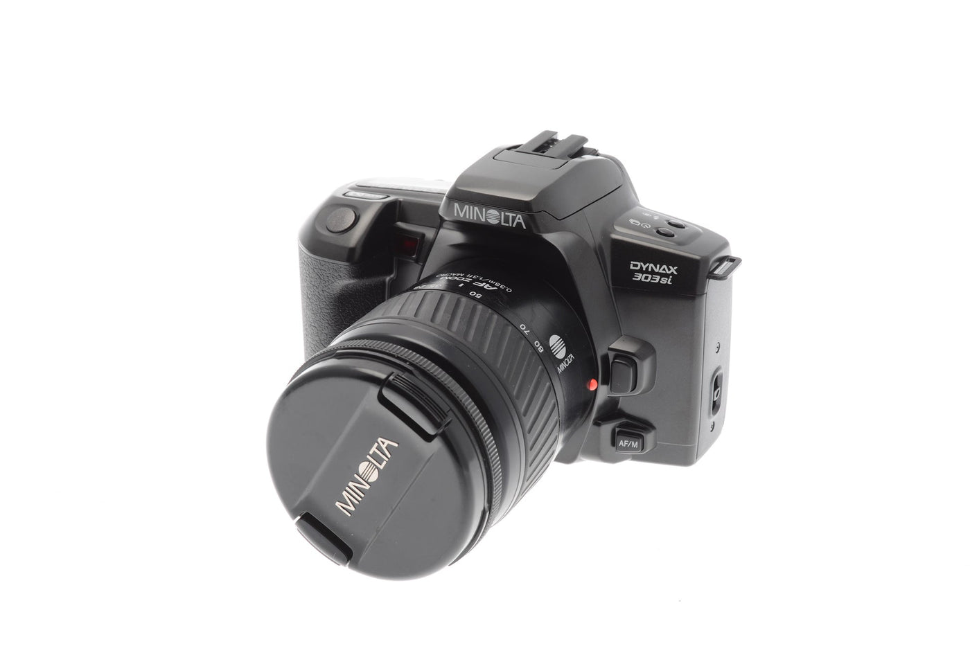 Minolta Dynax 303Si Date + 28-80mm f3.5-5.6 AF Zoom Lens · hoofdafbeelding