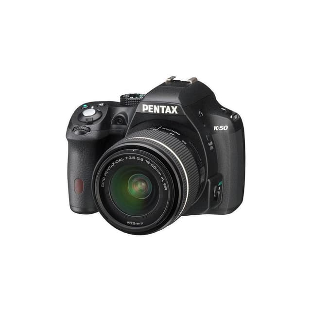 Réflex K50 - Negro + Pentax 18-55mm f/3.5-5.6 WR f/3.5-5.6 de segunda mano en Camera Market