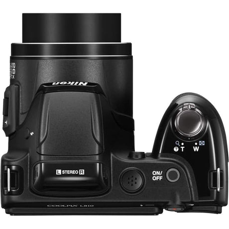 Appareil photo compact CoolPix L810 - Noir + Nikon Nikkor 26X Zoom Optique Grand Angle ED VR 4.0-104mm f/3.1-5.9