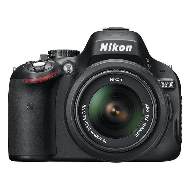 SLR D5100 - Zwart + Nikon AF-S DX Nikkor 18-55mm f/3.5-5.6G VR f/3.5-5.6 · hoofdafbeelding