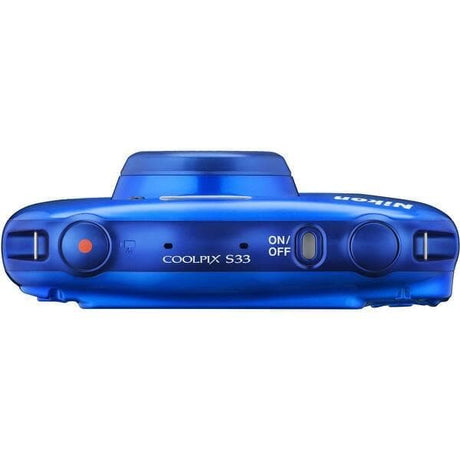 Coolpix S33 Appareil Photo Compact - Bleu + Zoom Optique Nikon Nikkor 30-90mm f/3.3-5.9