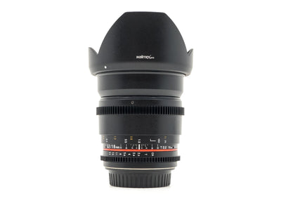 Walimex Pro 16mm T2.2 VDSLR - Geschikt voor Canon EF