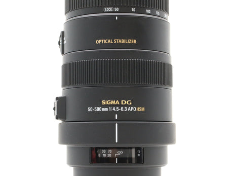 Sigma 50-500mm f/4-6.3 APO DG HSM - Monture Sigma SA