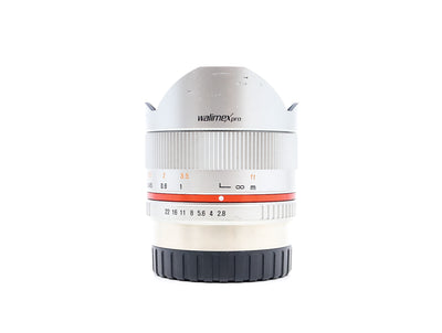 Walimex Pro 8mm f/2.8 UMC Fisheye II - Monture Fujifilm X