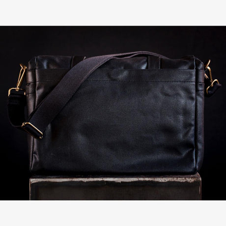 Roma Zwarte Waxed Canvas Cameratas