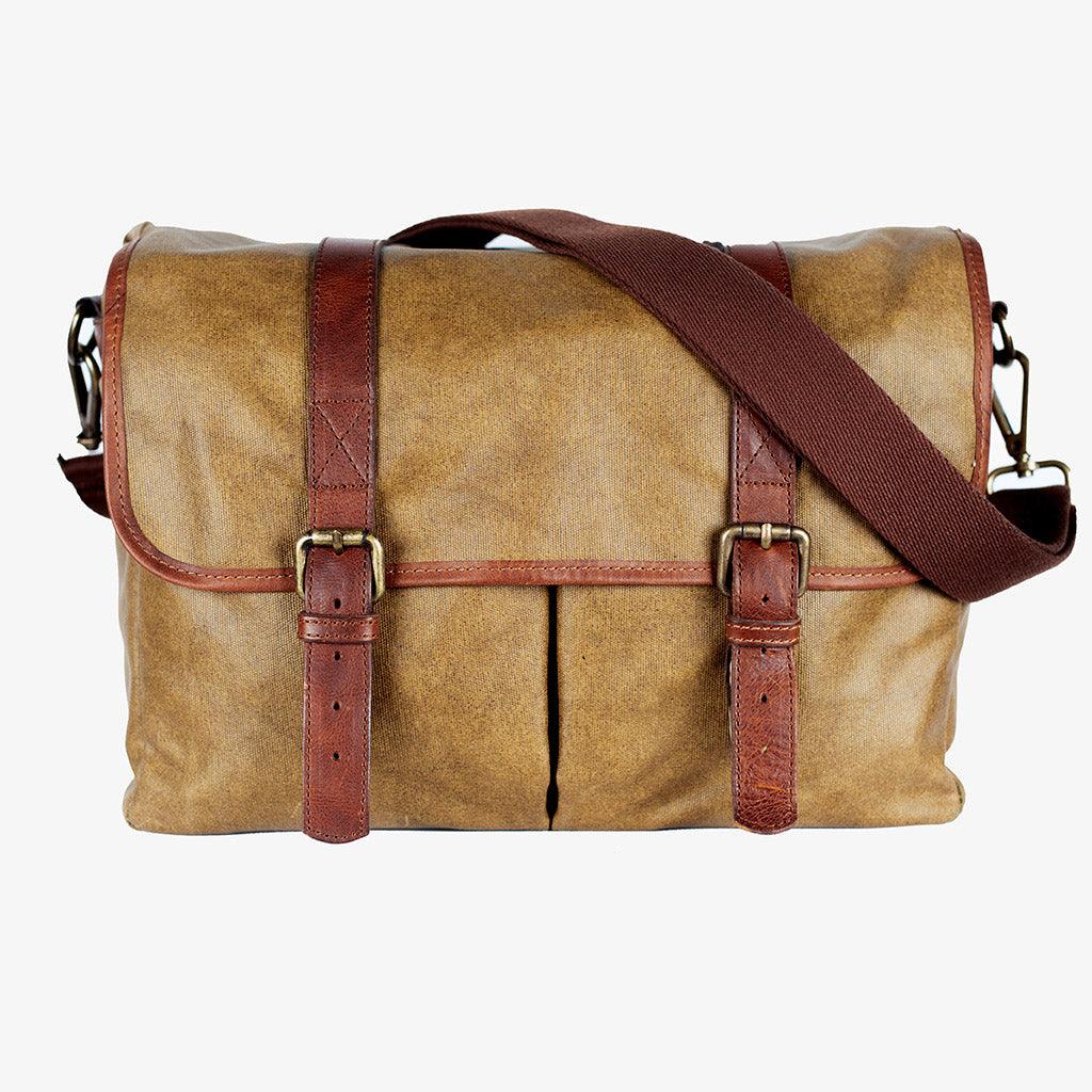Sac à dos appareil photo Roma Olive Green Waxed Canvas · image principale