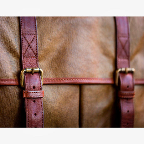 Roma Olijfgroene Gewaxte Canvas Cameratas
