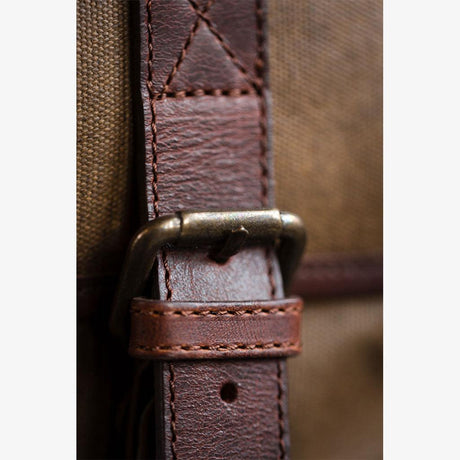 Berlijnse Olijfgroene Waxed Canvas Cameratas