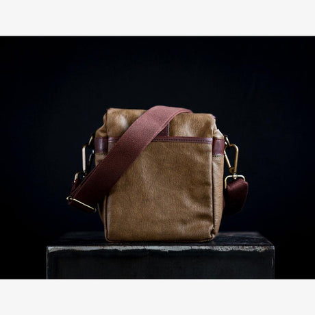 Berlijnse Olijfgroene Waxed Canvas Cameratas