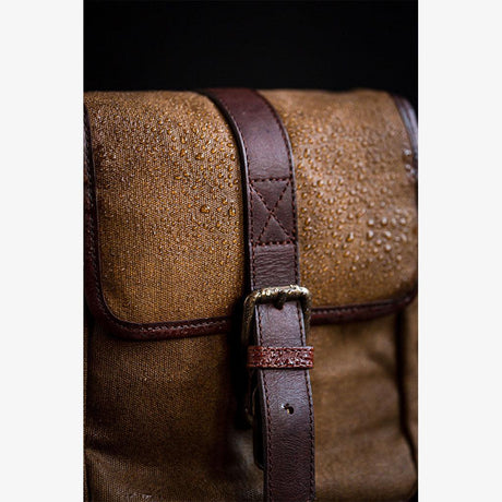 Berlijnse Olijfgroene Waxed Canvas Cameratas