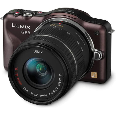 Lumix DMC-GF3 - Marron + Panasonic Lumix G Vario 14-42mm f/3.5-5.6 ASPH. MEGA OIS f/3.5-5.6