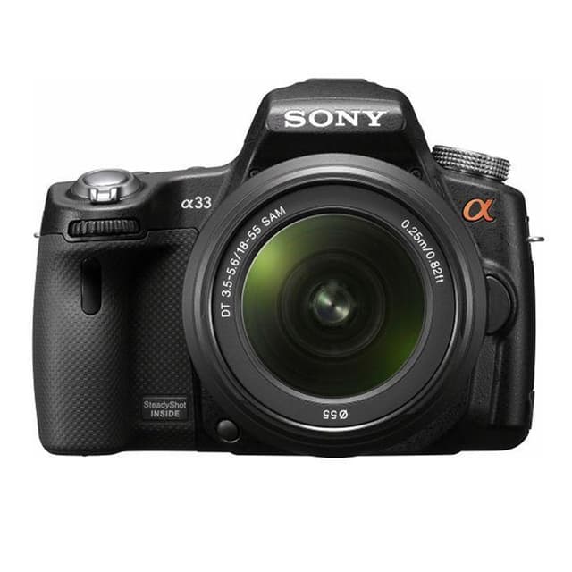 SLT-A33 SLR - Zwart + Sony DT 18-55mm f/3.5-5.6 SAM f/3.5-5.6 · hoofdafbeelding