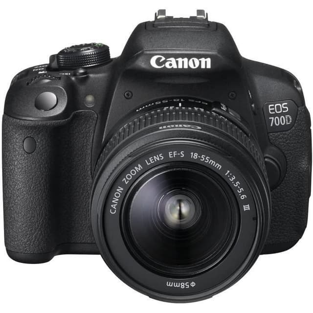 EOS 700D SLR - Black + Canon EF-S 18-55mm f/3.5-5.6 III f/3.5-5.6 de segunda mano en Camera Market