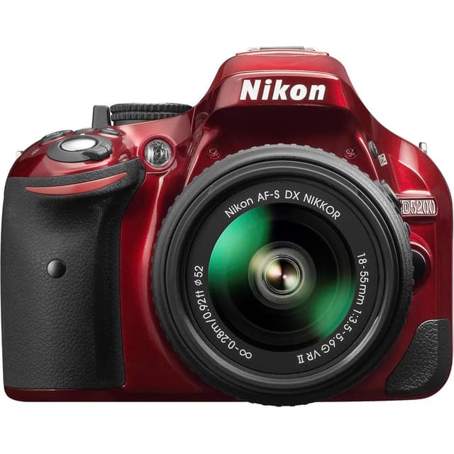 Reflex D5200 - Rood + Nikon AF-S DX Nikkor 18-55 mm f/3.5-5.6G IF-ED VR · hoofdafbeelding