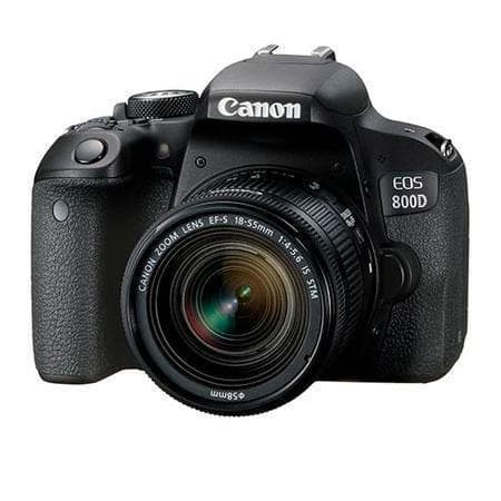 EOS 800D Spiegelreflex - Zwart + Canon EF-S 18-55 mm f/4-5.6 IS STM