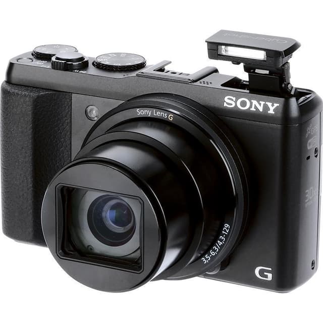 Cyber-shot DSC-HX50 Compact Camera - Zwart + Sony G 30X Optische Zoom 24-720mm f/3.5-6.3 · hoofdafbeelding