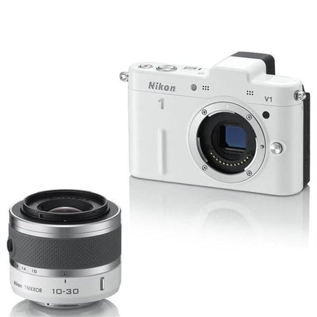 1 V1 - Blanc + Nikon Hybride - Nikon 1 V1 Blanc + Nikkor 1 10-30mm f/3.8-5.6