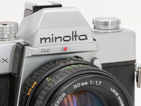 Minolta SrT100x - Appareil Photo Argentique 35mm avec Objectif 50mm MD 1.7 | Appareil Analogique Vintage | Minolta
