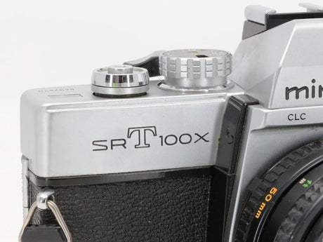 Minolta SrT100x - Appareil Photo Argentique 35mm avec Objectif 50mm MD 1.7 | Appareil Analogique Vintage | Minolta